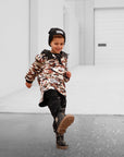 Classic Midi Rain Boot in Black / Taupe