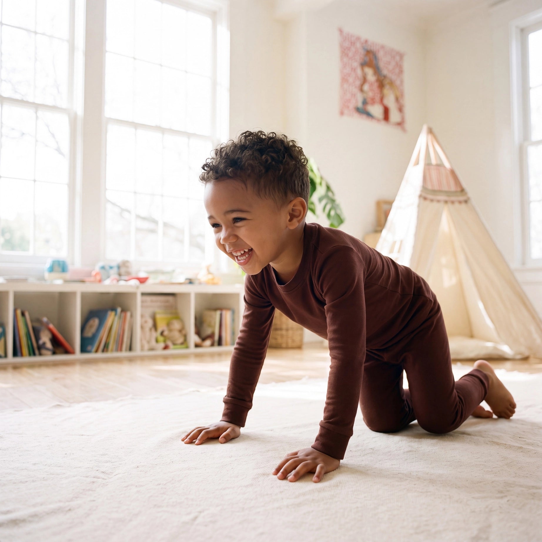 Bamboo Chocolate Long Sleeve PJs
