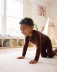 Modal Dark Brown Long Sleeve PJs