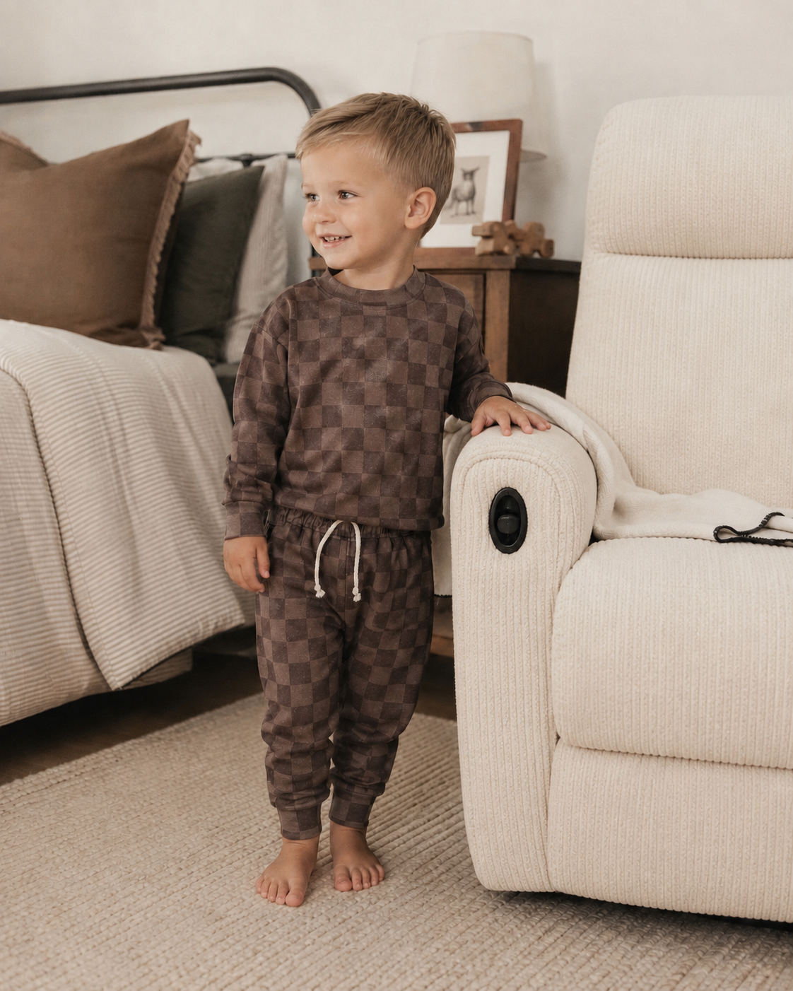 Jogger Set | Espresso Checkered