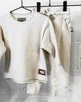 Organic Ribbed Set in Oat