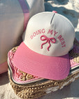 Doing My Best - Pink Vintage Trucker Hat