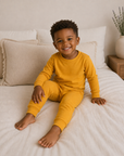 Bamboo Mustard Long Sleeve PJs