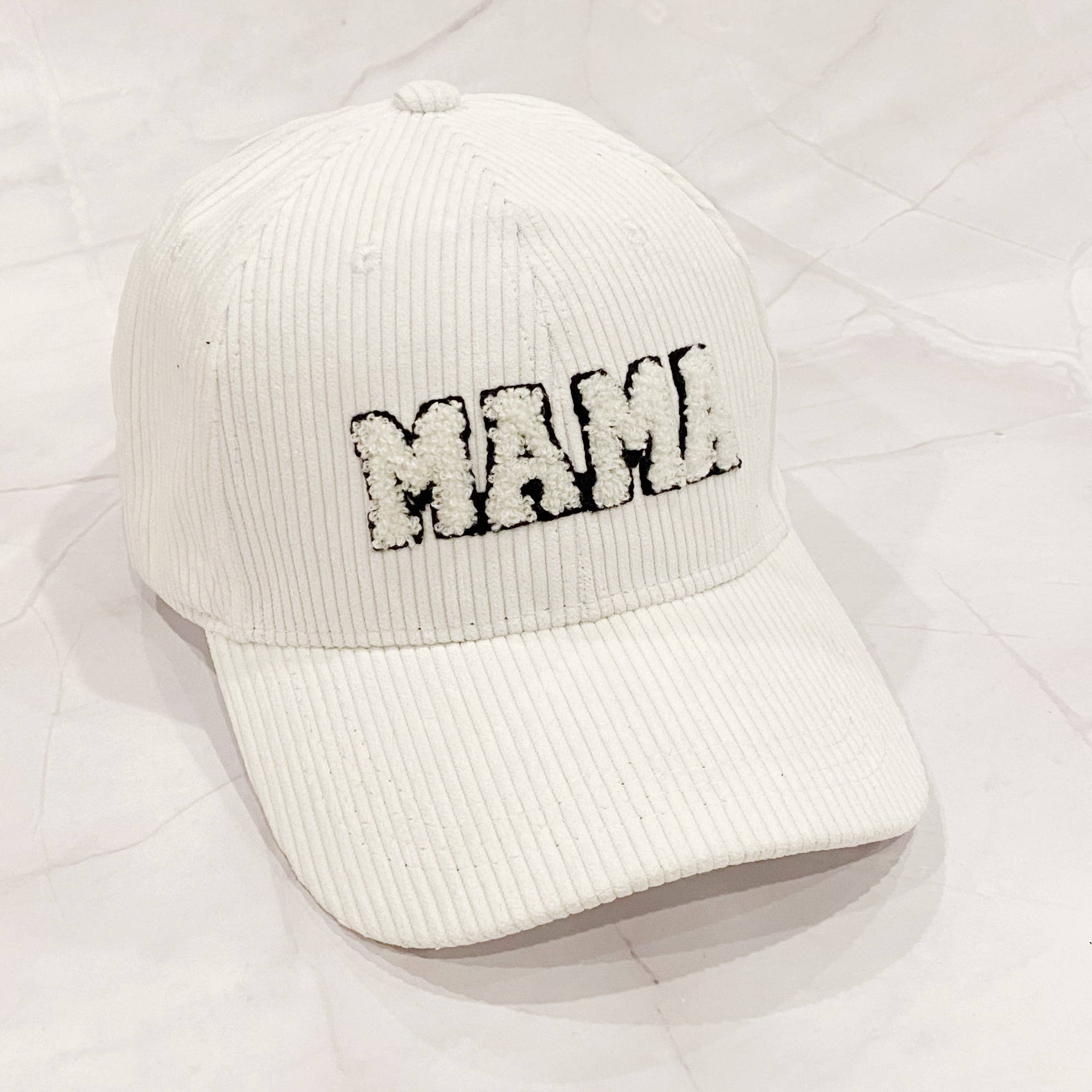 Corduroy Mama Ball Cap: Black