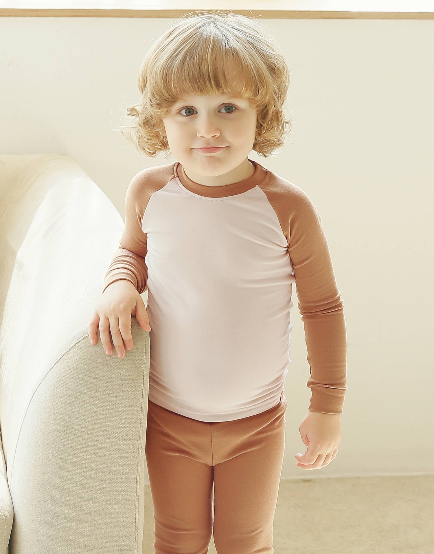 Modal Raglan Boys Girls  Long Sleeve PJs