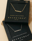 Secret Box Gold Dipped Dainty Mama Pendant Necklace