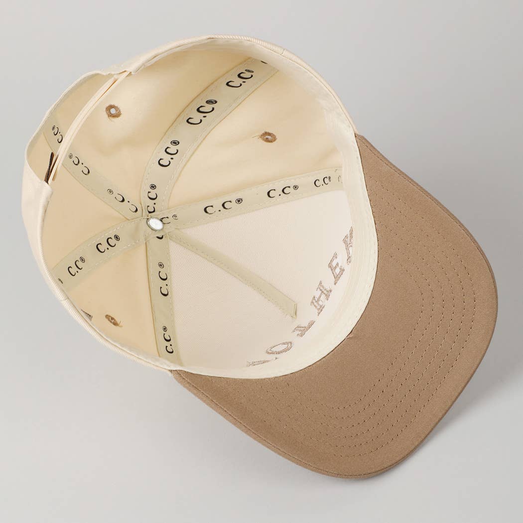 MOTHER Upside Down Lettering Embroidery Cap: Black / ONE SIZE