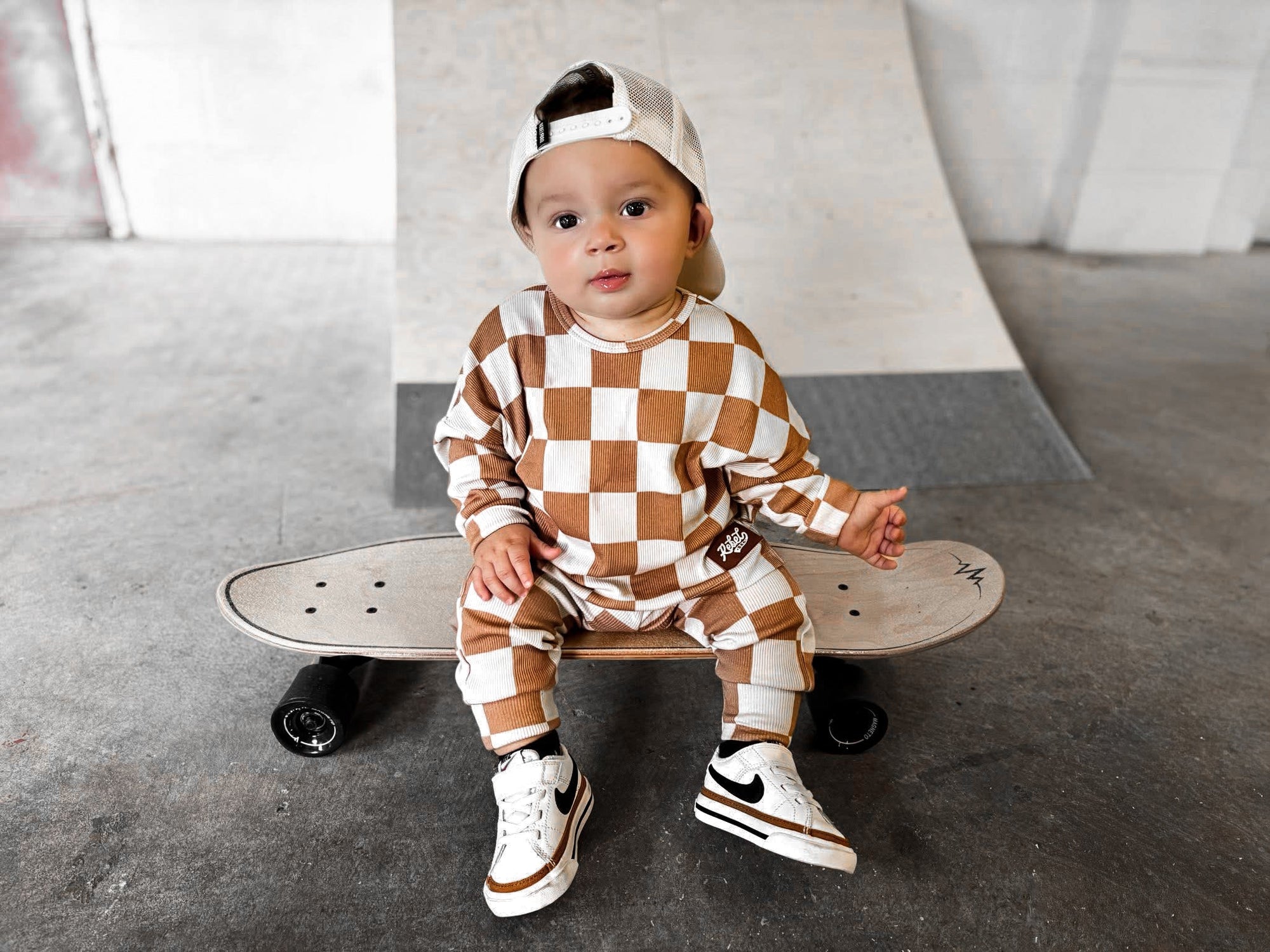 Organic Ribbed Set in Vanilla + Chestnut (PREORDER)