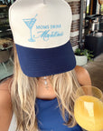 Mom's Drink Martinis - Navy Vintage Trucker Hat