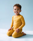 Bamboo Mustard Long Sleeve PJs