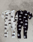 Monster Trucks | Black Bamboo Romper