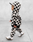 Fleece Hoodie + Sweatpants Set in Venice (Checkered)