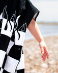 Checker Flame Hooded Towel