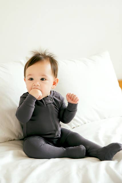 Modal Charcoal Baby Footie