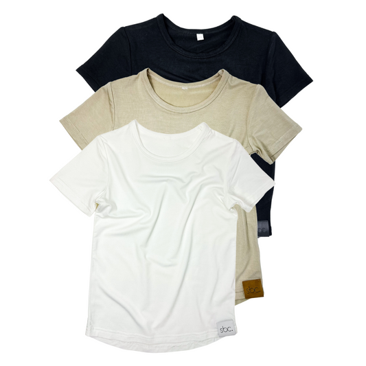 Everyday Bamboo Tees (3 Pack) - Bamboo Neutrals (PREORDER)