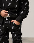 Lightning Bolt Jogger - Black