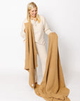 Chenille Blanket - Tan - Small & Large