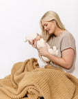Chenille Blanket - Tan - Small & Large