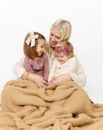 Chenille Blanket - Tan - Small & Large
