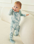 Cotton 2-Way Zip Baby Infant Footie Pajama-Prism Sky