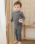 Daily Warm Grey Cotton Long Sleeve PJs