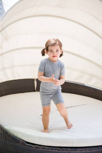 Colorful Grey Short Sleeve viscose PJs