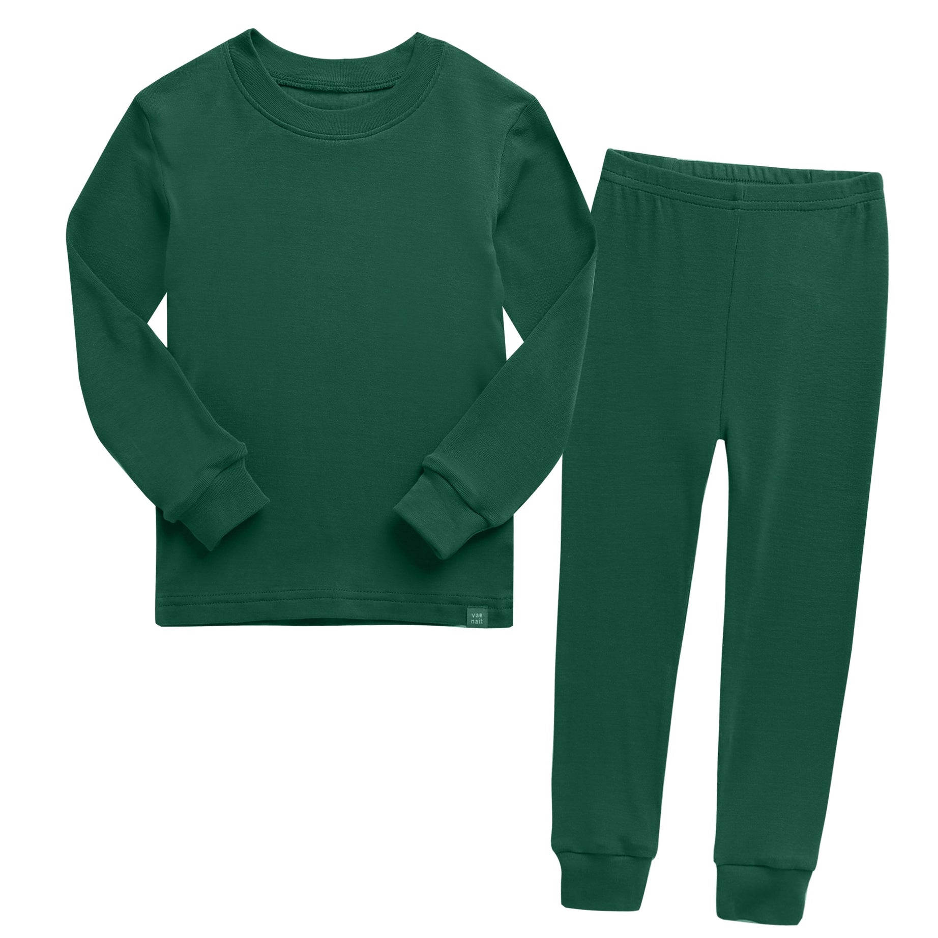 Bamboo Dark Green Long Sleeve PJs