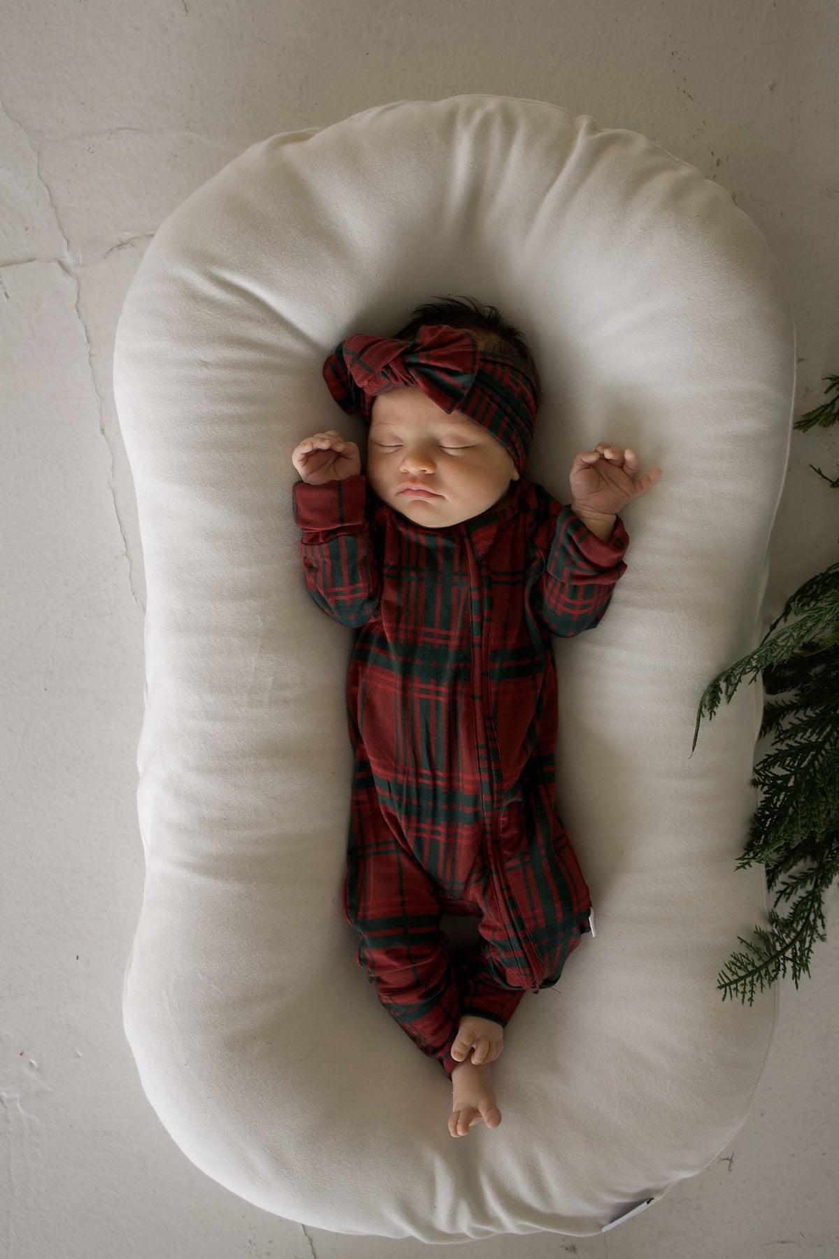 Bamboo Zip Pajamas | Christmas Plaid