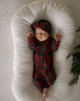 Bamboo Zip Pajamas | Christmas Plaid