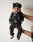 Bamboo Zip Pajamas | Midnight Skelly