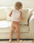Modal Raglan Boys Girls Camel Long Sleeve PJs