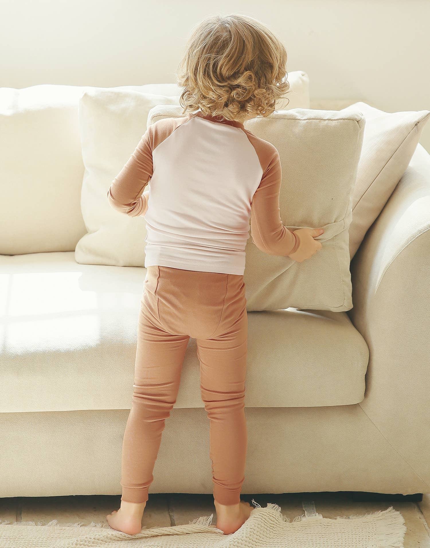 Modal Raglan Boys Girls  Long Sleeve PJs