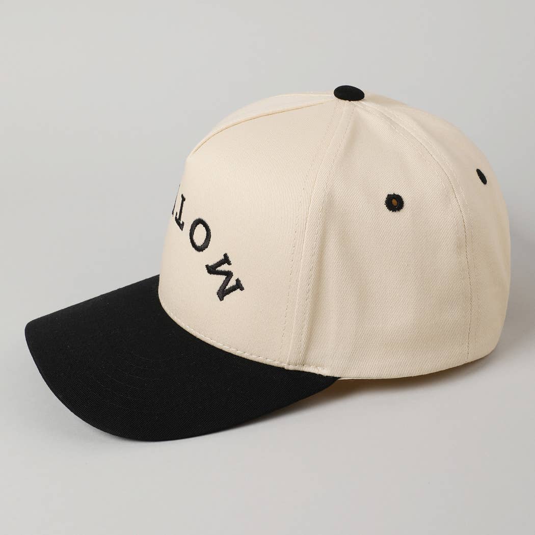 MOTHER Upside Down Lettering Embroidery Cap: Black / ONE SIZE