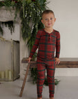 Bamboo Two Piece Pajamas | Christmas Plaid
