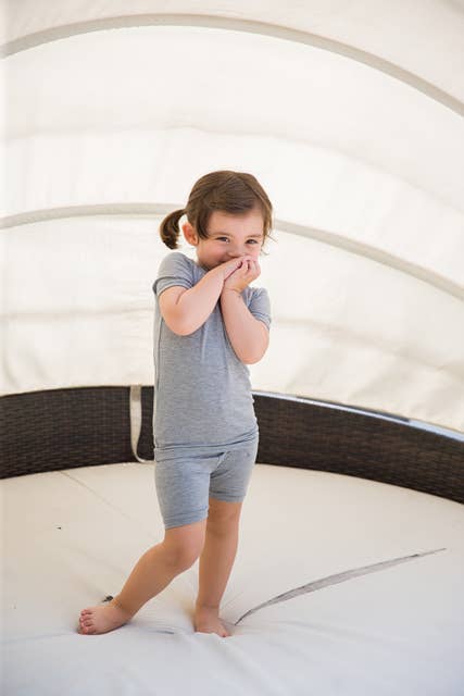 Colorful Grey Short Sleeve viscose PJs