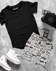 Bamboo Biker Shorts in Urban Drip