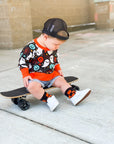 Orange and Black Check