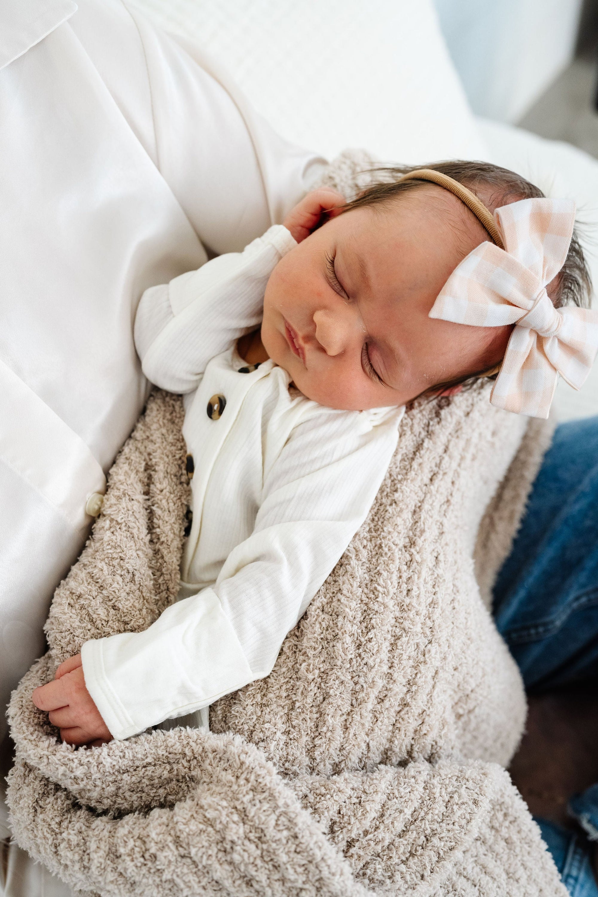 Chenille Blanket - Oatmeal - Small &amp; Large