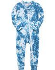 Cotton 2-Way Zip Baby Infant Footie Pajama-Prism Blue