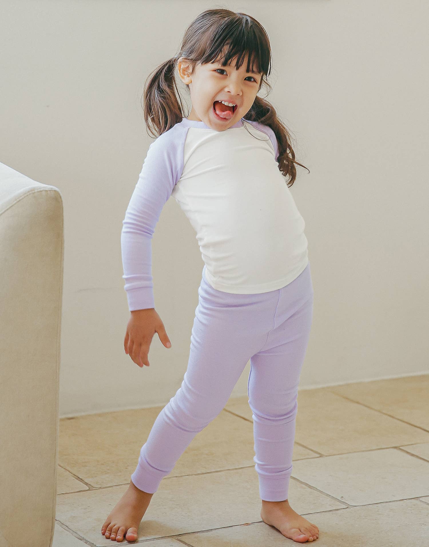 Modal Raglan Boys Girls  Long Sleeve PJs
