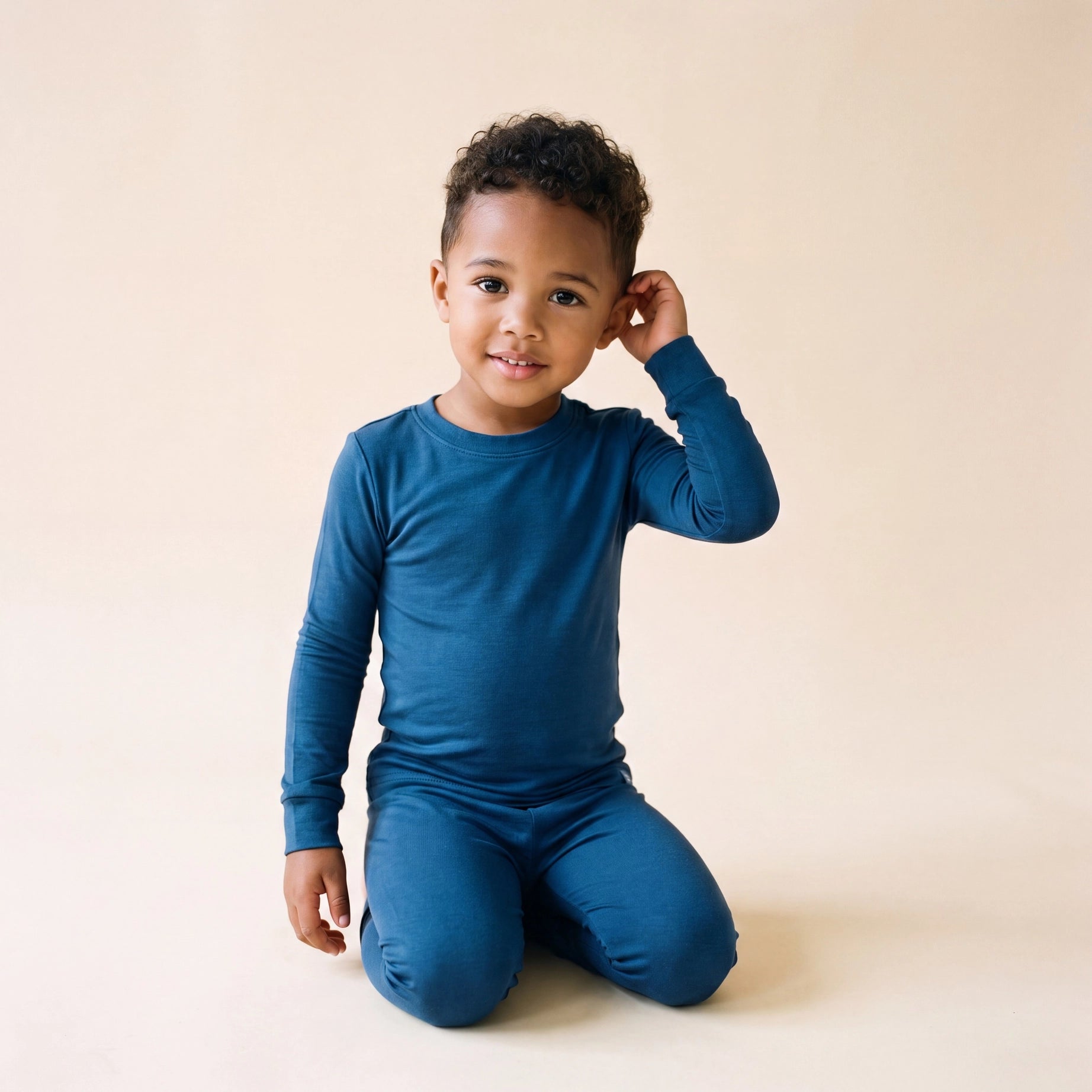 Bamboo Teal Long Sleeve PJs