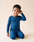 Modal Peacock Blue Long Sleeve PJs