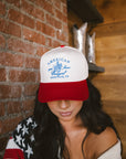 American Cowgirl - Red Vintage Trucker Hat