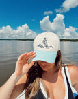 Motor Boatin' Yacht Club - Baby Blue Vintage Trucker Hat