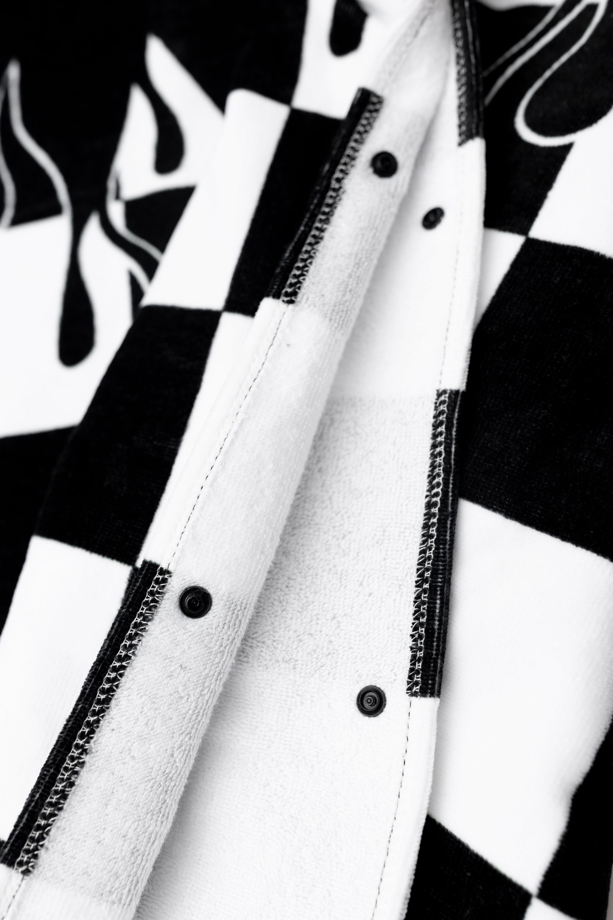 Checker Flame Hooded Towel