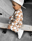 Organic Ribbed Set in Vanilla + Chestnut (PREORDER)