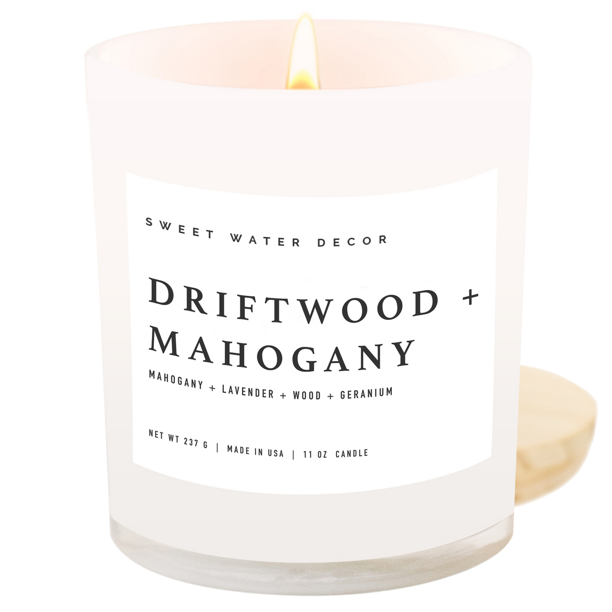 Driftwood and Mahogany 11 oz Soy Candle - Home Decor &amp; Gifts