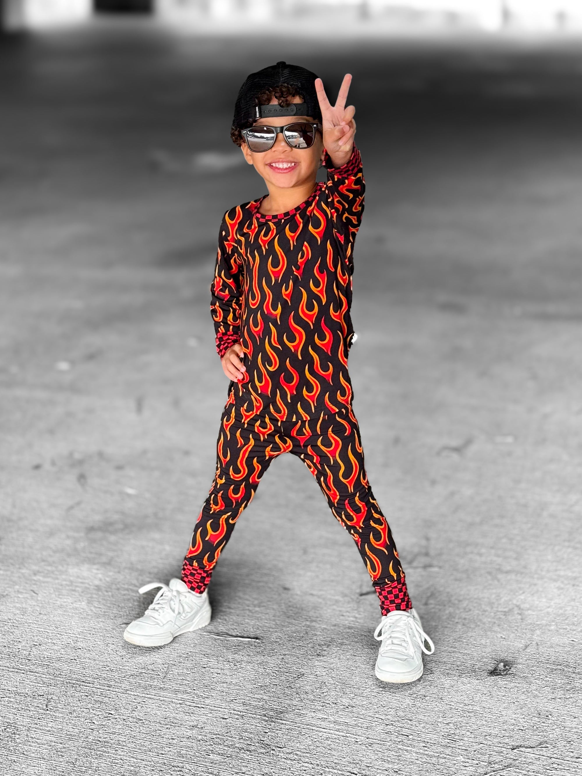 Bamboo Two Piece Set in Caliente