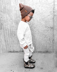 Organic Ribbed Set in Oat