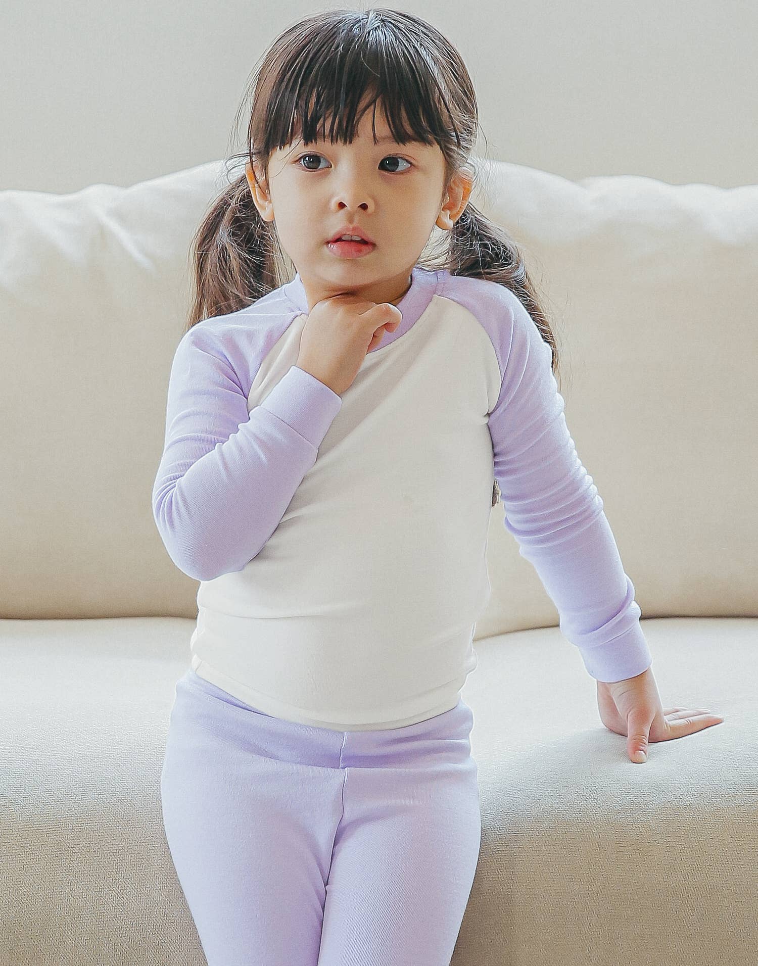 Modal Raglan Boys Girls  Long Sleeve PJs
